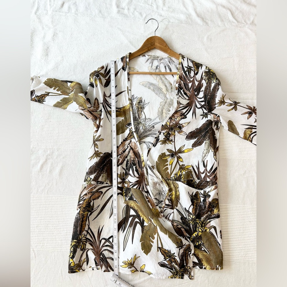Francesca Bettini Tropical Print Linen Kimono Cardigan - Picture 10 of 14